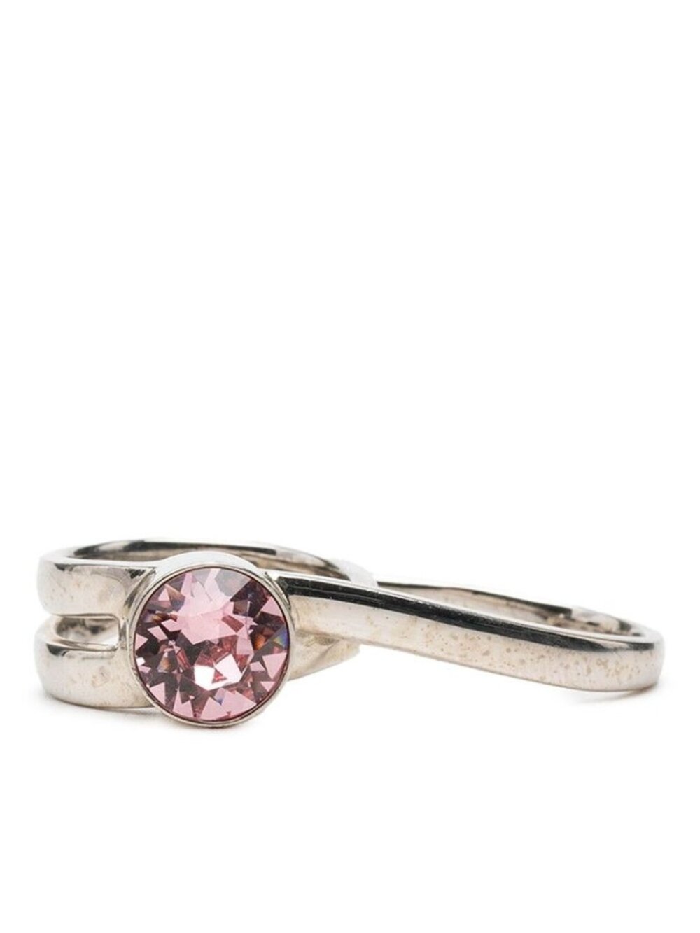 Dior Ring M Silver Pink Metal Bijou